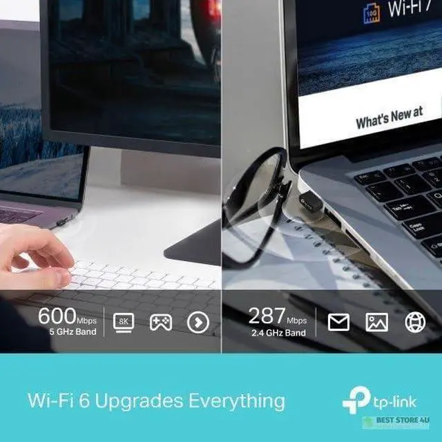 Alt view image 3 of 5 - TP-Link Archer TX10UB Nano, AX900 Mbps, Dual Band, Wi-Fi 6 & Bluetooth 5.3 2-in-1 USB Adapter