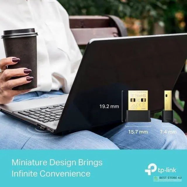 Alt view image 5 of 5 - TP-Link Archer TX10UB Nano, AX900 Mbps, Dual Band, Wi-Fi 6 & Bluetooth 5.3 2-in-1 USB Adapter