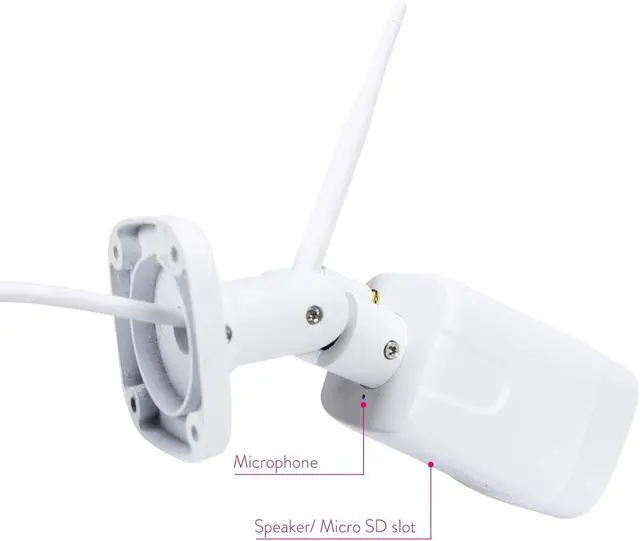 Alt view image 6 of 7 - PNI Video Surveillance Camera House IP55 5MP Wireless with Outdoor and Indoor IP and microSD Slot, Night Mode