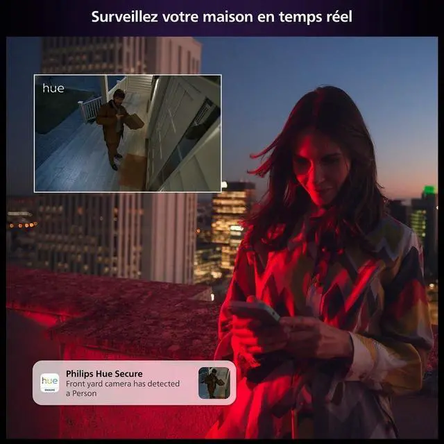 Alt view image 4 of 7 - Philips Hue Secure Security Camera with Battery - Black