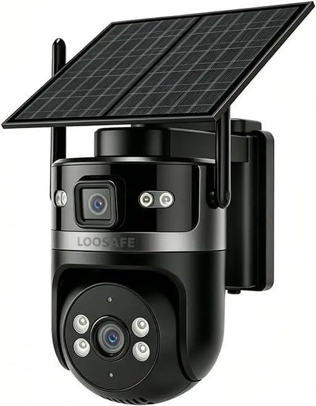 Main image of 4G LTE Cellular Solar Security Camera, AOV True 24/7 Continuous Recording, Dual Lens 360° PTZ, No WiFi Needed, Built-in 32GB Card, 12000mAh Battery, Color Night Vision, Outdoor Farm RV