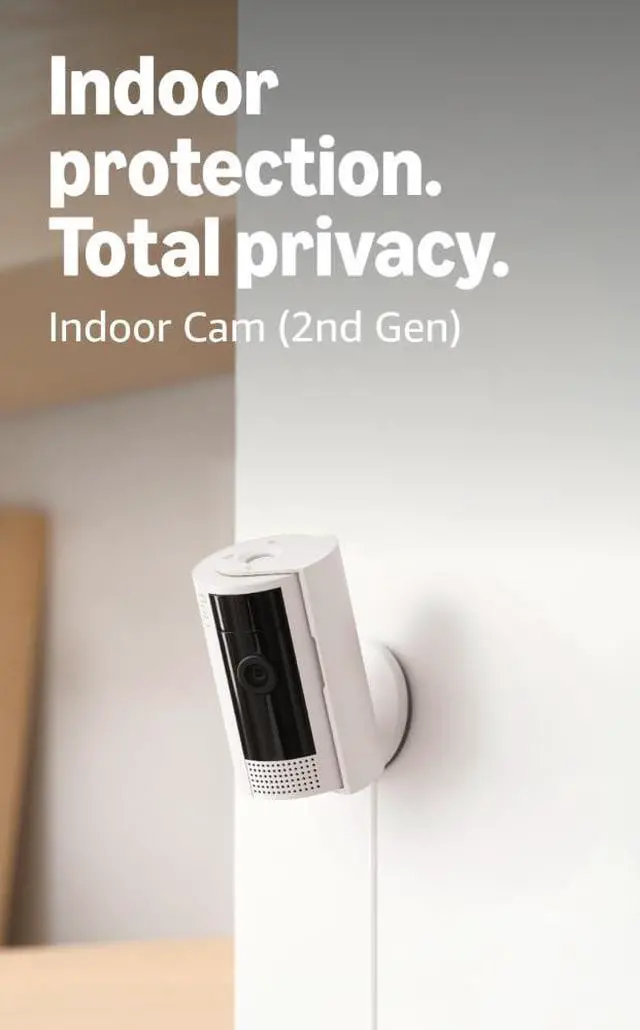 Alt view image 2 of 6 - Ring Indoor Cam (2nd Gen), White with 4 Window and Door Sensors (newest model) and Motion Detector (newest model)