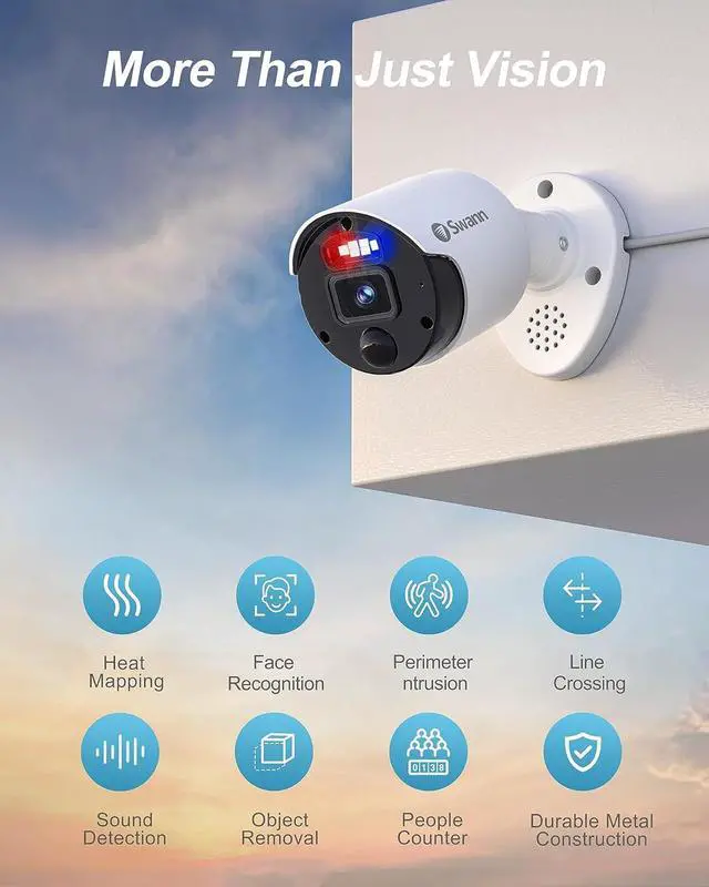 Alt view image 5 of 6 - Swann Enforcer 12MP Heat & Motion Sensing IP Add-on Bullet Camera - SWNHD-1200BE