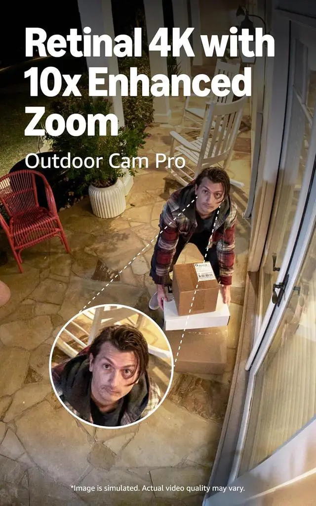 Alt view image 2 of 6 - Ring Outdoor Cam Pro (newest model), White with 4 Window and Door Sensors (newest model)