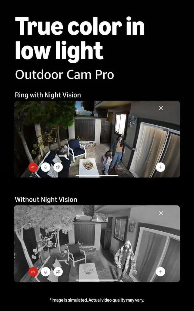 Alt view image 3 of 6 - Ring Outdoor Cam Pro (newest model), White with 4 Window and Door Sensors (newest model)