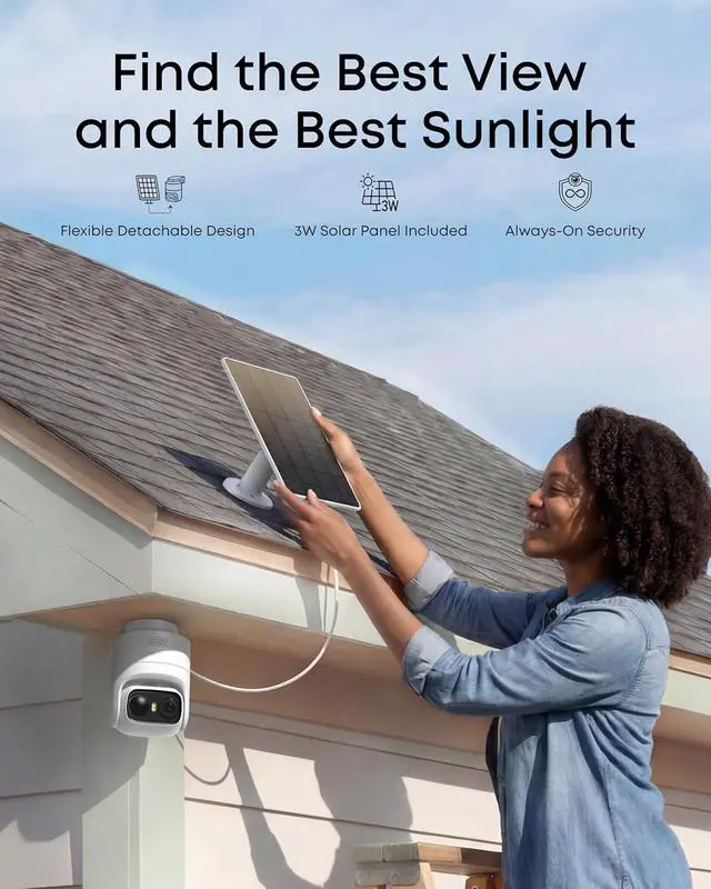Alt view image 3 of 3 - eufy Security eufyCam C37 6-Cam Kit, 360° Pan and Tilt Auto Tracking, Security Cameras Wireless Outdoor, 2K Solar Powered, Human/Vehicle/Pet/Face AI Detection, No Monthly Fee, Built-in Local Storage