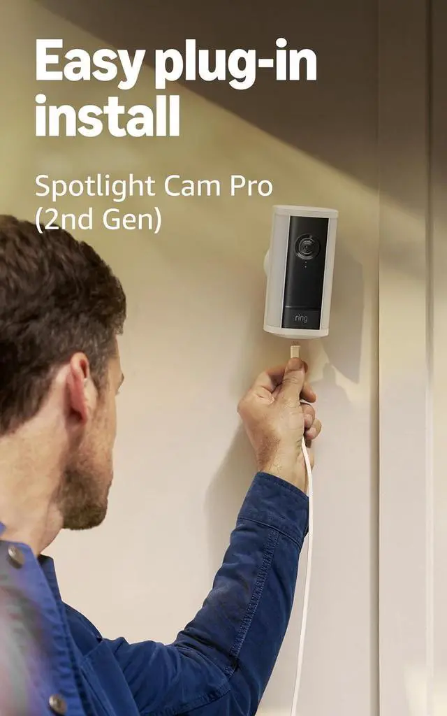 Alt view image 4 of 6 - Ring Spotlight Cam Pro (newest model), White with 4 Window and Door Sensors (newest model)
