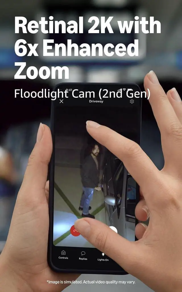 Alt view image 2 of 6 - Ring Floodlight Cam, Wired (newest model), White with Spotlight Cam, Plug-In (newest model), White