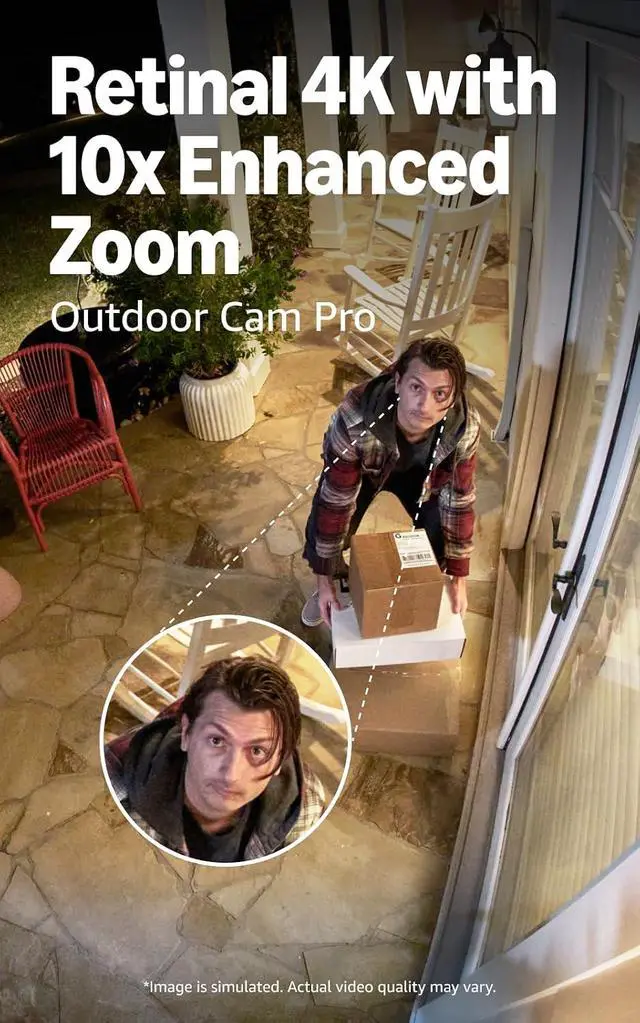 Alt view image 5 of 6 - Ring Battery Doorbell (newest model), Speckled Gray with Outdoor Cam Pro, Plug-In White