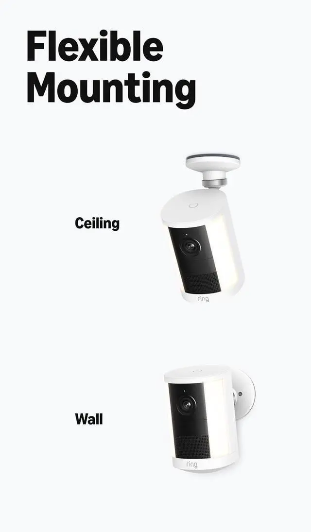 Alt view image 6 of 6 - Ring Spotlight Cam, Battery (newest model), White with Indoor Cam Plus, White