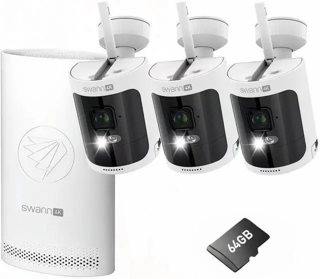 Main image of Swann 4K Wireless Security Kit with 3 x Wire-Free Cameras & NVR Tower