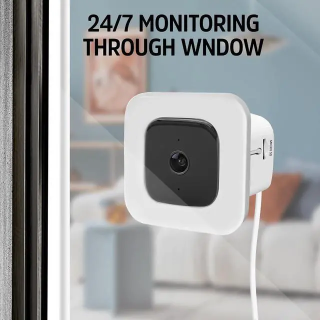 Alt view image 2 of 5 - Energizer Smart Wi-Fi Indoor Security Camera, 1080P Full HD with Motion Alerts, Two-Way Communication, App Access, Cloud or SD Storage, Foldable Design for Privacy, (White, 2K Window Camera)
