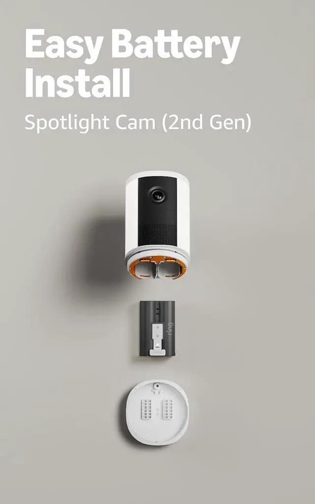 Alt view image 6 of 6 - Ring Floodlight Cam, Wired (newest model), White with Spotlight Cam, Battery (newest model), White