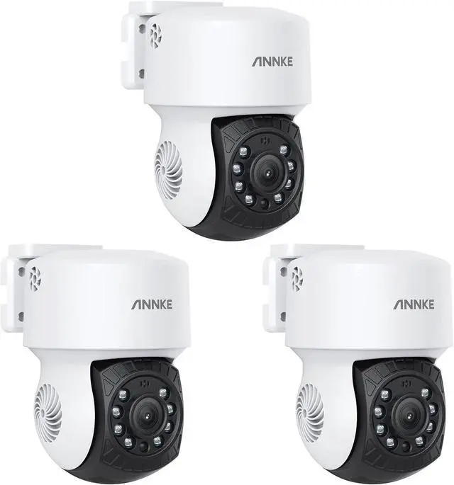 Main image of ANNKE 3Pack 2MP 1080P AHD CCTV Home Surveillance PT Camera with 350°pan and 90°tilt, 100ft IR Night Vision, IP65 Weatherproof Security AddOn Dome Wired Cam for Outdoor, Wide Compatibility - APT200
