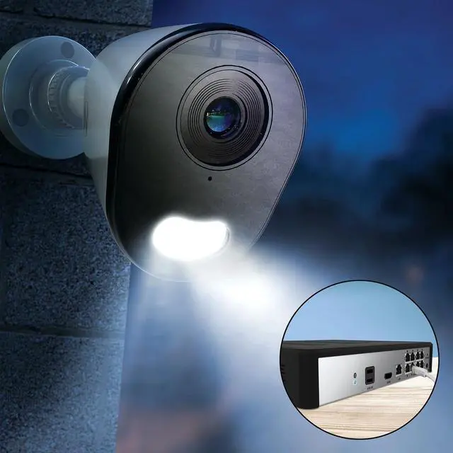 Alt view image 6 of 7 - Night Owl 2TB 24-Channel 12MP NVR with 8 PoE Channels and 16 Wi-Fi Channels (Up to 24 Total Devices) with 4 Wired 8MP Cameras