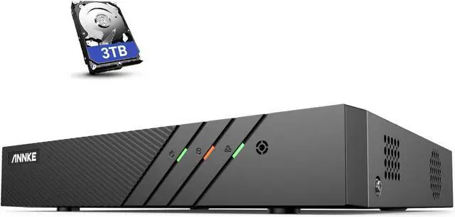 Main image of ANNKE 6MP PoE NVR with 3TB HDD Pre-Installed, H.265+ 8CH Surveillance Netword Video Recorder Supports Up to 8X 6MP/5MP/4MP/1080P IP Camera, 24/7 Recording, Power Over Ethernet, Easy Remote Access