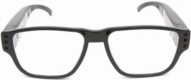 Main image of KJB DVR295 Covert Surveillance Glasses, 1/4" Progressive CMOS Sensor, 67° Angle of View, 3.3 LUX @ F 2.8 Sensor Sensitivity, 720p HD Color Video Footage, Invisible Camera Lens on Frame