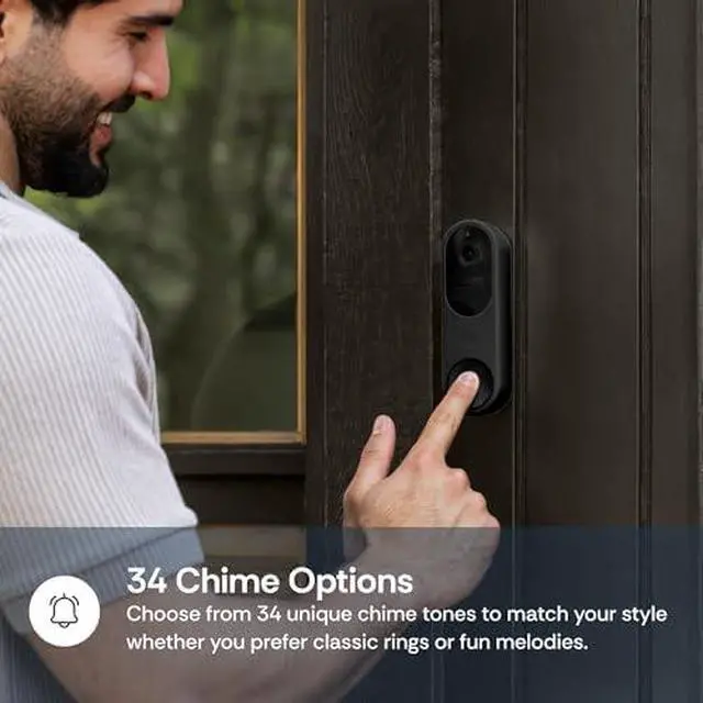 Alt view image 6 of 6 - Luna 2K Indoor Cameras for Home Security, and Doorbell Camera, AI Human/Package Detection, Instant Alerts, Night Vision, 2-Way Audio, Battery/Wired Powered, Cloud Storage, 2.4GHz Wi-Fi Smart