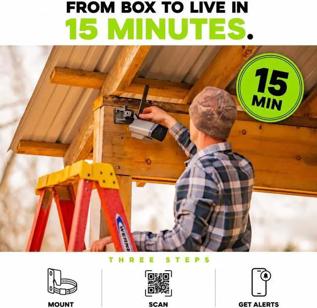 Alt view image 5 of 7 - TACTACAM Defend Cellular Security Camera 4-Pack Bundle 4 Lexar 32GB SD Cards Included 4G LTE, No WiFi Needed Wireless Outdoor Camera for Remote Property, Cabin, Ranch, Job Site