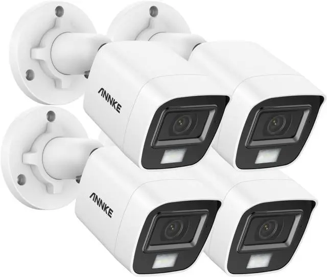 Main image of ANNKE 4 Packed 3K Wired Security Cameras, Smart Dual Light HD TVI Add-on Outdoor CCTV Cameras with Built-in Mic and Color Night Vision, IP67 Weatherproof Home Surveillance Security Bullet Cam