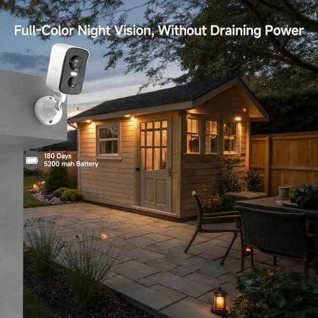 Alt view image 3 of 7 - LAXIHUB 2 Pack 2K/3MP Wireless Security Camera: Indoor Outdoor Magnetic Battery Camera+ Solar Powered Outdoor Pan Camera
