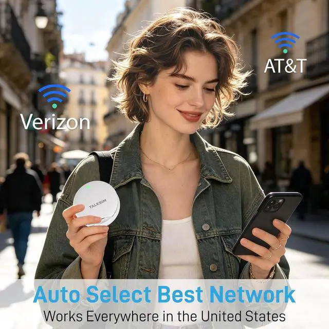Alt view image 3 of 7 - UFO Mobile Hotspot Works with AT&T and Verizon(White, 30GB)