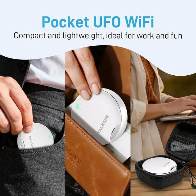 Alt view image 5 of 7 - UFO Mobile Hotspot Works with AT&T and Verizon(White, 30GB)
