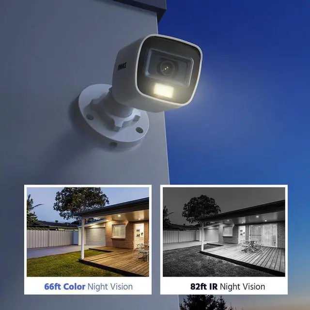 Alt view image 3 of 7 - ANNKE 3K Security Camera for Home & Business Surveillance, Analog Add-on Wired Bullet Cam with 100ft Night Vision, Smart Color Night Vision, IP67, 2.8mm Lens (Comes with NO Power Adapter & BNC Cable)