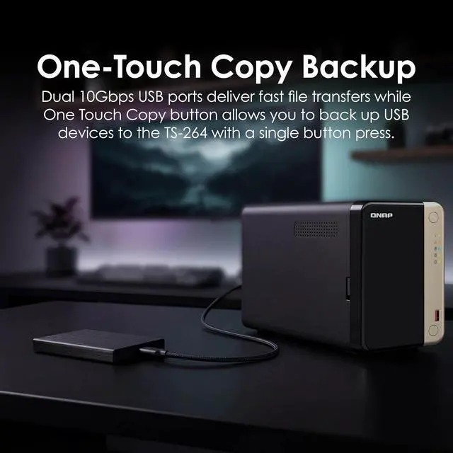 Alt view image 4 of 7 - QNAP TS-264-8G-US 2 Bay Desktop NAS