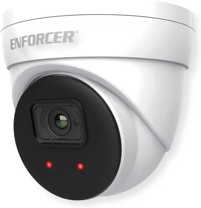 Main image of Seco-Larm EV-N2506-2W4WQ Enforcer 5MP IP Turret Camera, White; 1/2.7" CMOS Sensor; 2880 x 1620 Max Resolutions; 2.8mm Lens; Digital Noise Reduction; Smart IR, Range up to 98 feet; PoE