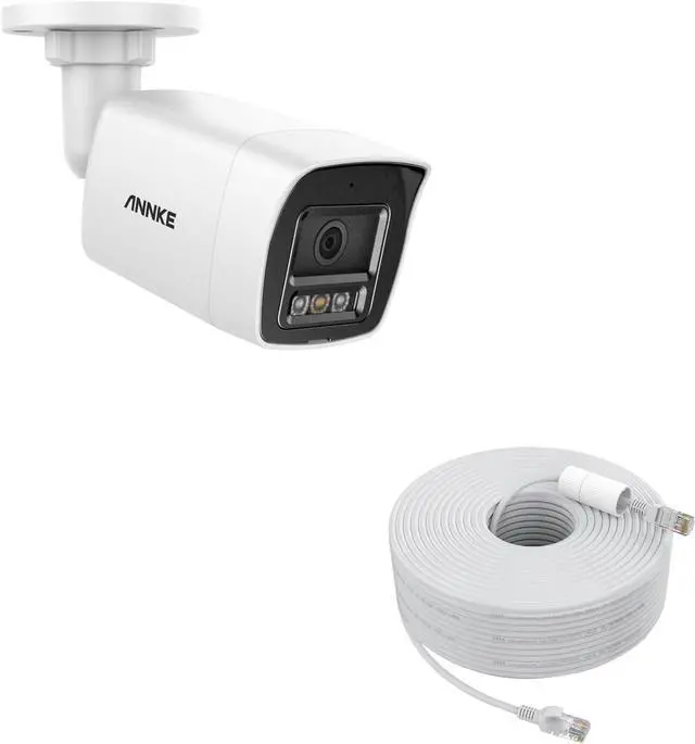 Main image of ANNKE 12MP PoE IP Camera Outdoor, Security Bullet Camera with Smart Dual Light for Home Surveillance, Human/Vehicle Detection, Color Night Vision, 2.8mm Wide Angle, Up to 512GB microSD Card, C1200