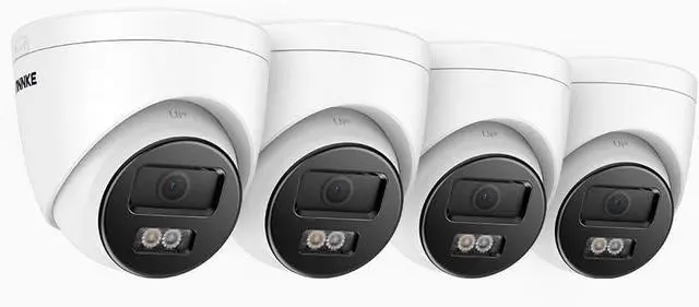 Main image of ANNKE 4pcs 3K 5MP PoE Cameras, 2.8mm Lens, 123° Wide Angle, IP Dome Security Camera Outdoor Indoor, Two-Way Audio, Color Night Vision, AI Human Detection, 24/7 Recording, IP67, 512GB SD Card Slot