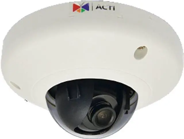 Main image of ACTi E93 5MP Indoor Mini Dome Camera with Basic WDR, Fixed Lens, f1.9mm/F2.8 (HOV:126.9° (Overview area), 77.4° (High detail area)), H.264, 1080p/30fps, DNR, MicroSDHC/MicroSDXC, PoE, IK08