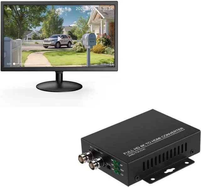 Main image of Eyoyo 22 Inch EM21A Monitor & TVI/CVI/AHD to HDMI Converter Adapter