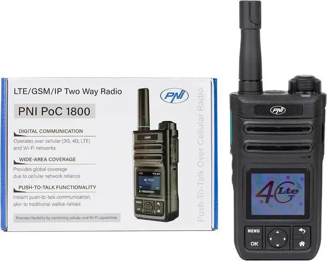 Main image of PNI PoC 1800, GSM 4G LTE, Wi-Fi 2.4 GHz, Android OS, 1.77 Zoll colour schirm, Li-Ion 4400 mAh Akku, IP54