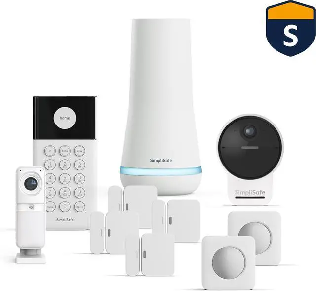 Alt view image 2 of 7 - SimpliSafe 10 Piece Wireless Home Security System with Outdoor Camera- Optional 24/7 Professional Monitoring - No Contract - Compatible with Alexa and Google Assistant