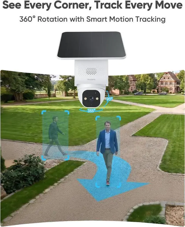 Alt view image 7 of 7 - blurams 2Pack 2K Pet Indoor Camera & 1Pack 4K Ultra HD Security Cameras Wireless Outdoor