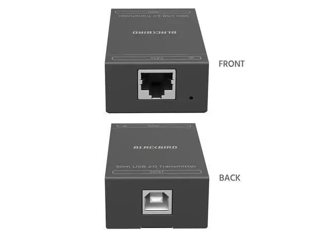 Alt view image 6 of 6 - Monoprice Blackbird 4-Port USB 2.0 Extender Over Cat5e/Cat6-50 Meters (164 Feet) Plug and Play, No Driver, Supports Up to 480Mbps, for Windows, MacOS, Android, Linux