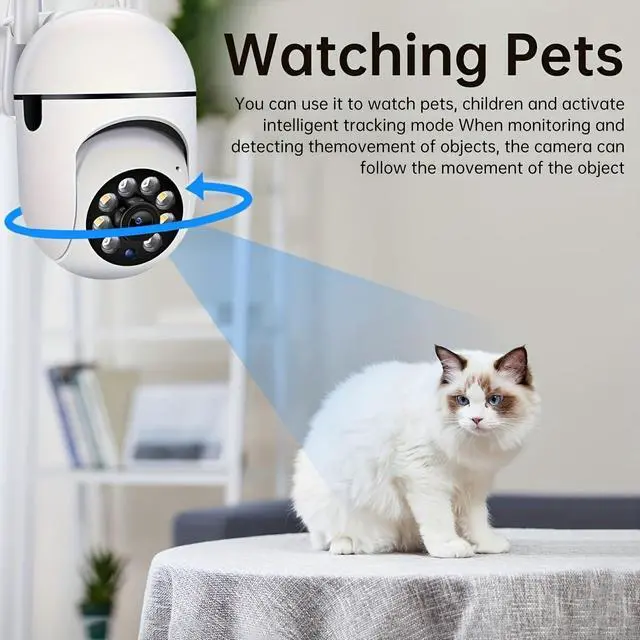 Alt view image 6 of 7 - 6PCS 4MP Indoor WiFi Security Cameras Kit,Cameras for Home Security with Human Detection,IR Night Vision for Pets & Elder Inactivity,AES Privacy Encryption,TF Card Playback No Cloud Fees