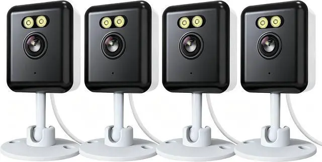 Main image of 4pcs 1296P Ultra HD Home Mini Security Camera Indoor Wireless,AI Motion Tracking,2.4G WiFi, Wide 120°,Night Vision,Two-Way Audio,Siren Alarm,Remote Home and Pet Monitor Via App.