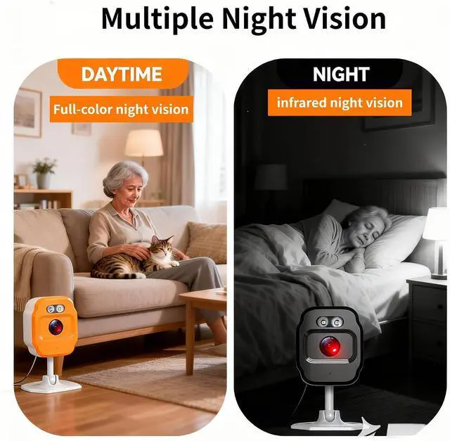 Alt view image 7 of 7 - 6Pack Compact 4MP 2K HD WiFi Indoor Smart Security Cameras,Full HD Surveillance Camera with Full-Color Night Vision,AI Motion Detection,Two-Way Audio & Real-Time Alerts,APP Remote Monitor