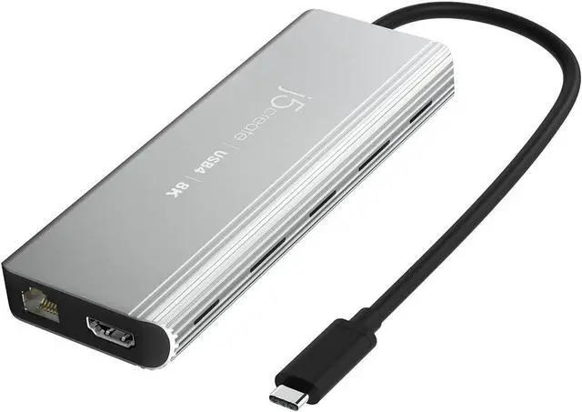 Alt view image 2 of 3 - J5create JCD403 USB4 8K Multi-Port Hub Features a USB4 Controller - (USB-C to 8K HDMI, RJ45 2.5Gbe, USB-C, 2xUSB-A, 100W PD) Thunderbolt 3 4 Compat