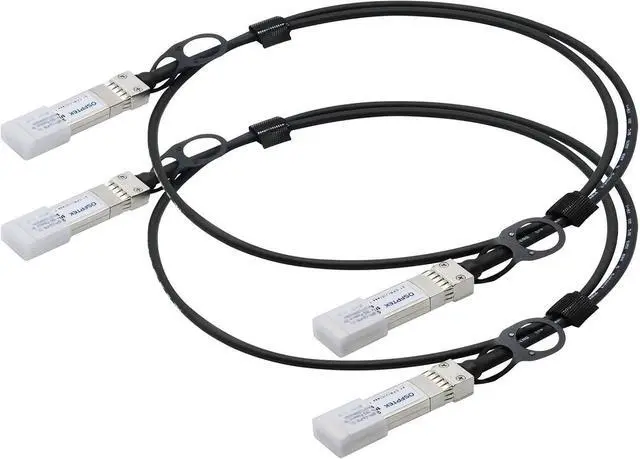 Main image of QSFPTEK 2pack 10G SFP+ DAC Cable, 1.5m (4.92ft) Passive Direct Attach Copper Twinax Cable for Cisco SFP-H10GB-CU1M, Ubiquiti, D-Link, Netgear, Mikrotik, Open Switch Devices