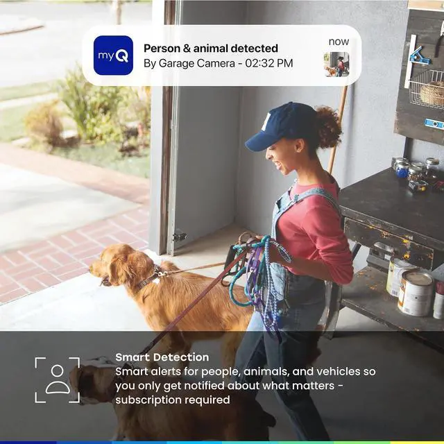 Alt view image 7 of 7 - myQ Garage Plug-in Camera Gen 2 2K Smart Wi-Fi Garage Camera with Night Vision, Wide-Angle Lens, 2-Way Audio, Magnetic Base & Motion Alerts, App Control Compatible with Your Garage Door Opener