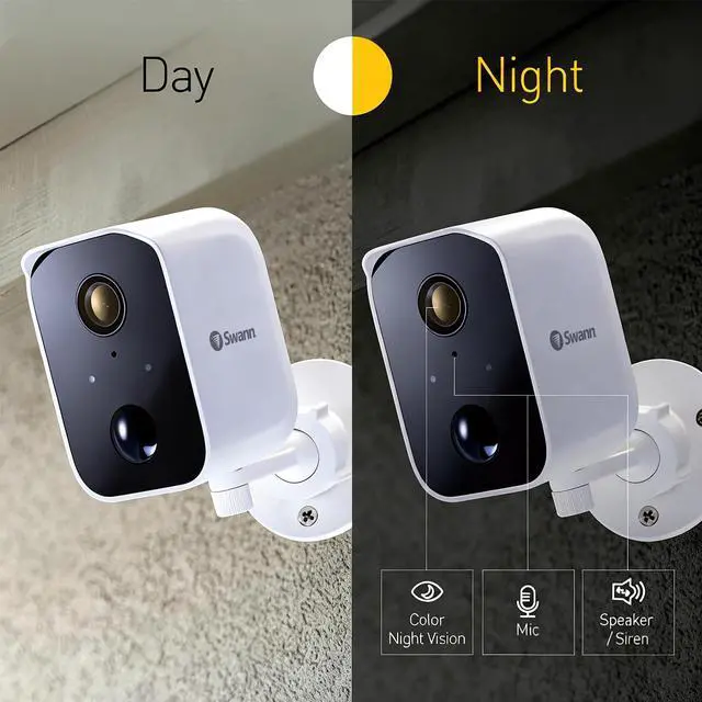 Alt view image 6 of 7 - Swann Solar Security Cameras Wireless Outdoor, Solar&Battery Powered Cameras for Home Security with a 32GB Micro SD Card, Night Vision, 2-Way Talk, Motion Detection, Compatible with Alexa/Google Home
