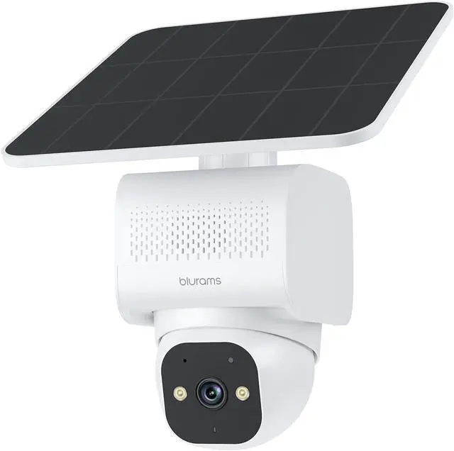 Main image of blurams 4K Ultra HD Security Cameras Wireless Outdoor, Outdoor Camera w/5W Solar Powered, AOV 24/7 Recording with SD, AI Motion Tracking, 2.4/5GHz WiFi 6, Color Night Vision