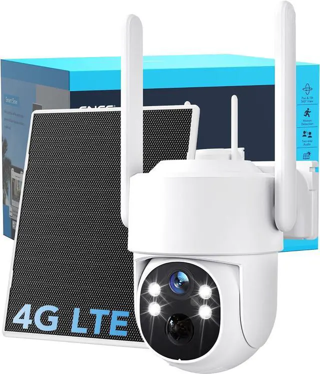 Main image of GNCC 4G LTE Cellular Security Camera Wireless Outdoor, No WiFi Solar Camera