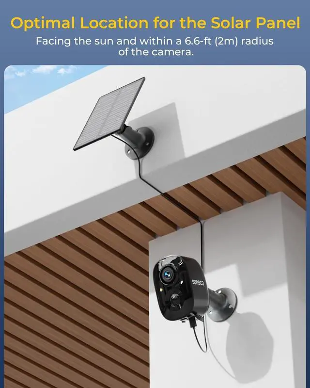 Alt view image 5 of 7 - SANSCO Wireless Solar Security Wireless Camera 2Pack