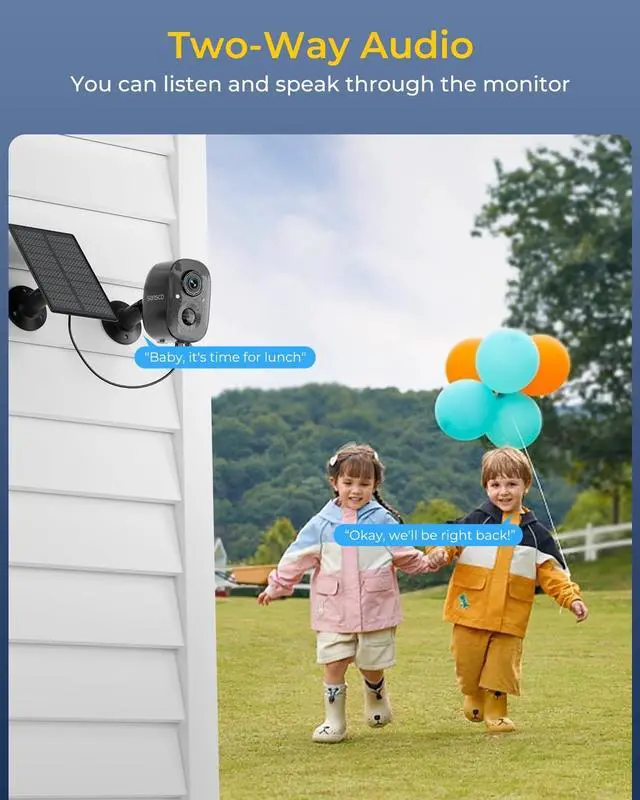Alt view image 7 of 7 - SANSCO Wireless Solar Security Wireless Camera