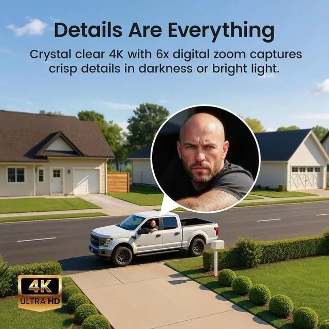 Alt view image 6 of 7 - aosu T2 Ultra 4K Solar Security Cameras Wireless Outdoor, 2-Cam Kit, Smart Home Security System with TrueColor Night Vision, AI Recognition&Motion Tracking, 360°Pan&Tilt, Expandable 16TB Local Storage